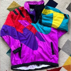 Vintage Tyrolia Half-Zip Pullover Ski Jacket ❤️💜🖤